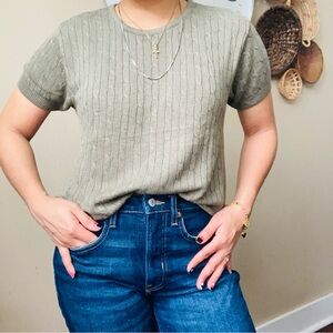 Vintage Pendleton Sage Green Knitted Shirt